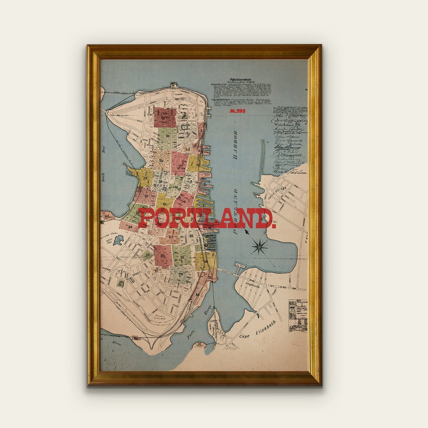 Portland Maine Map Print