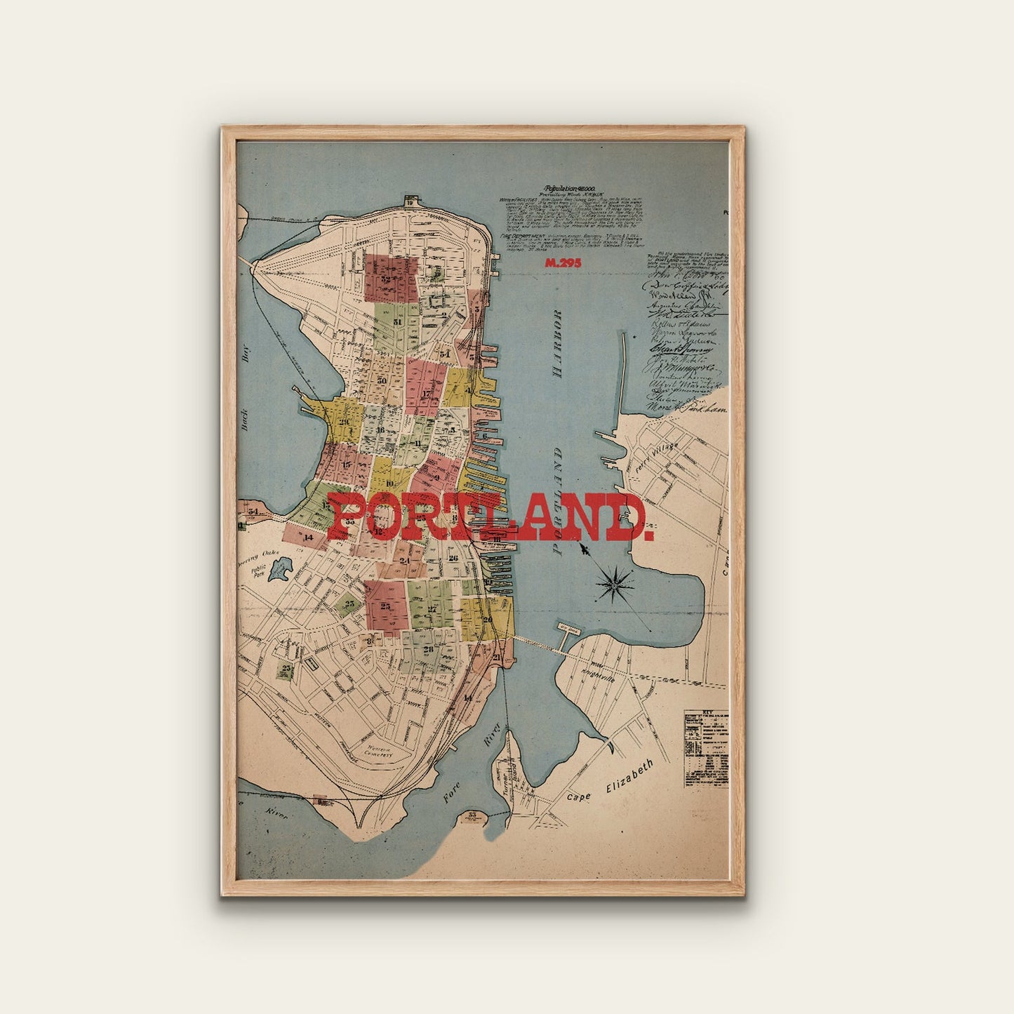 Portland Maine Map Print