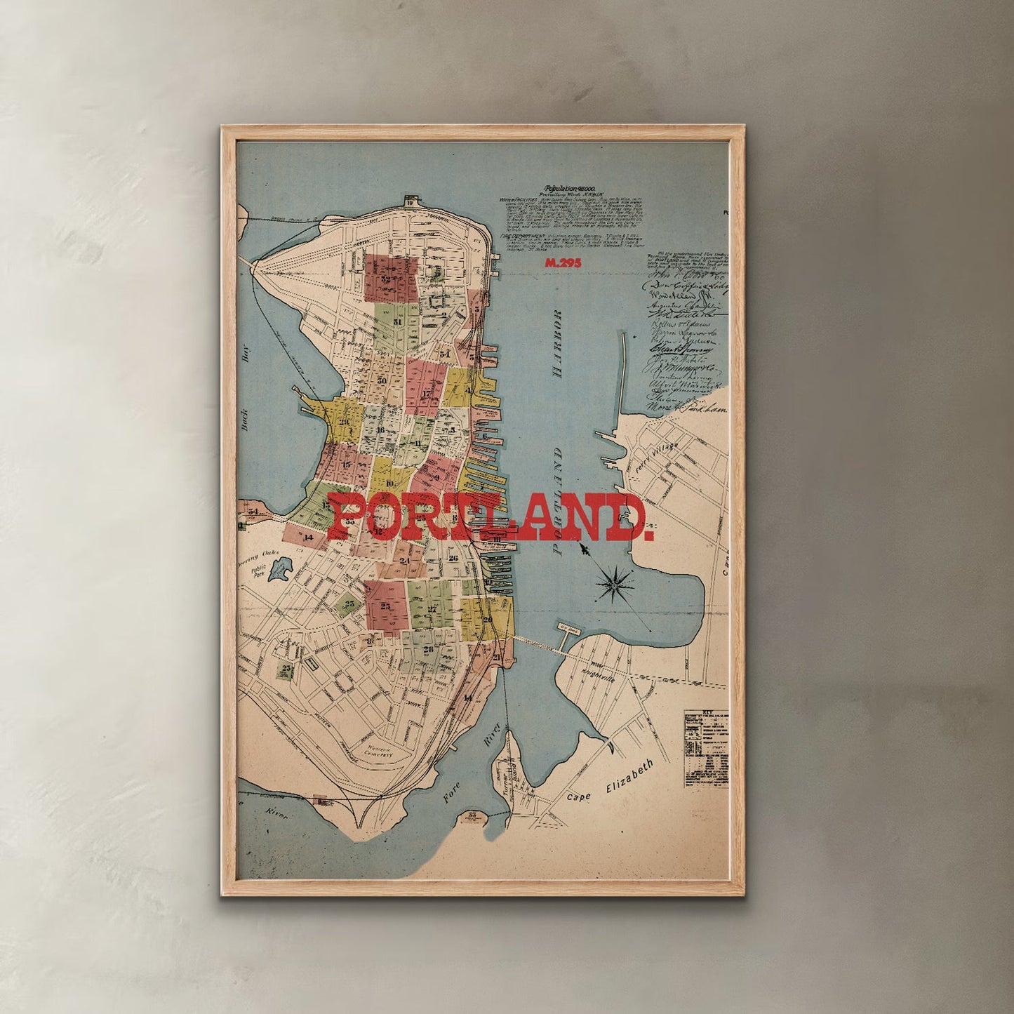 Portland Maine Map Print
