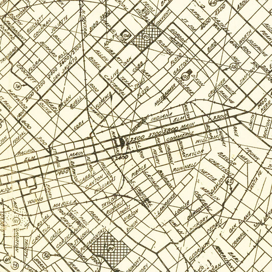 Vintage Map of Dallas, Texas 1925