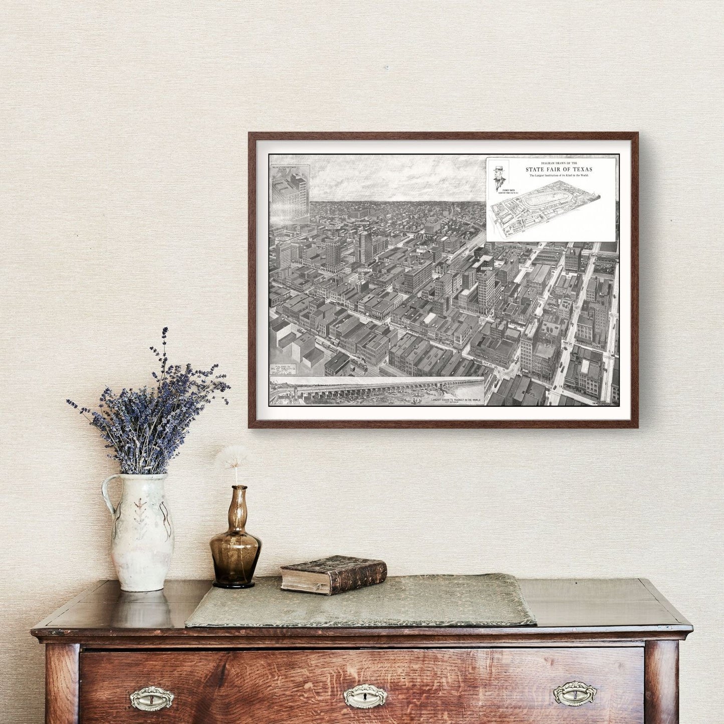 Vintage Map of Dallas, Texas 1912