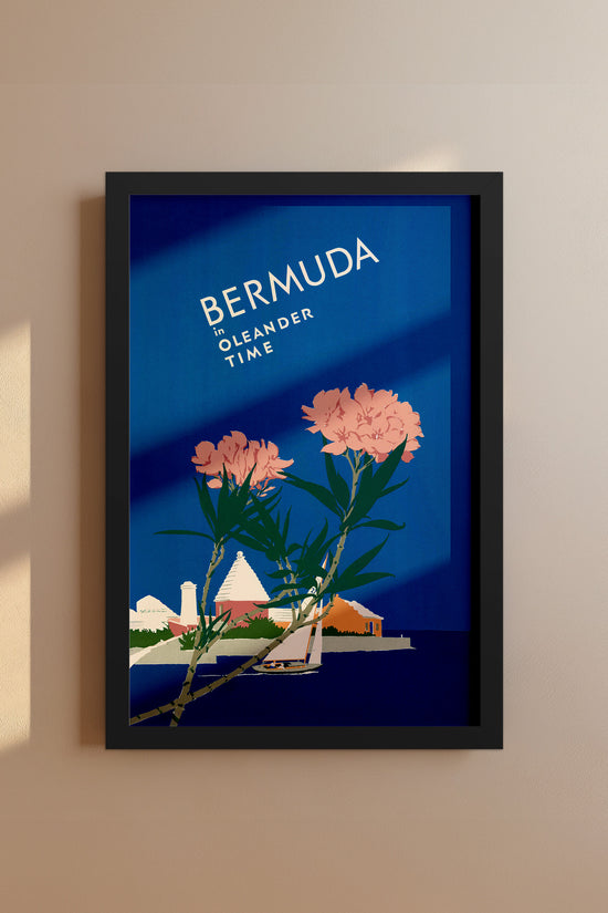 Bermuda in Oleander Time – Vintage Travel Poster Print