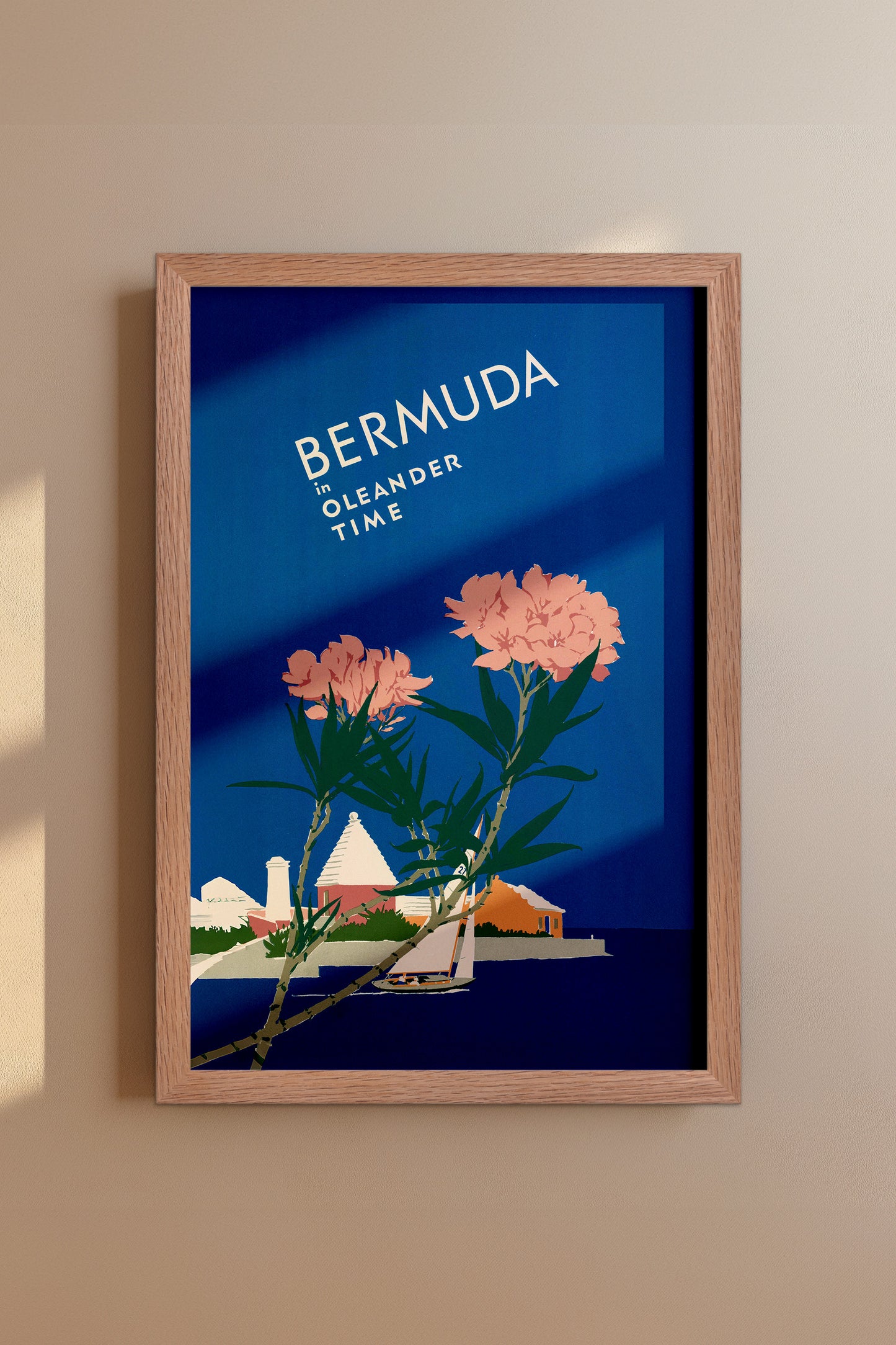 Bermuda in Oleander Time – Vintage Travel Poster Print