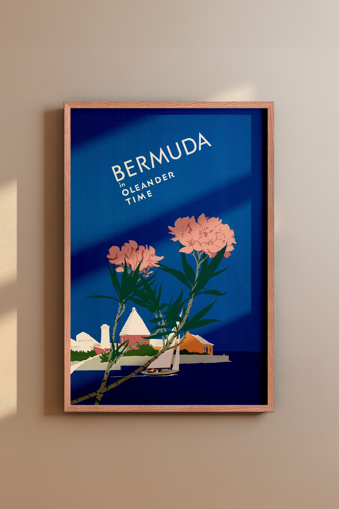 Bermuda in Oleander Time – Vintage Travel Poster Print