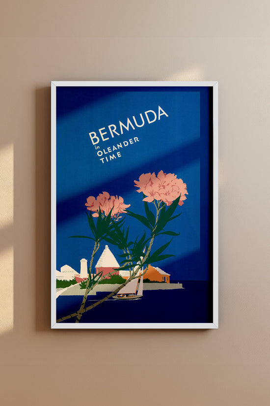 Bermuda in Oleander Time – Vintage Travel Poster Print