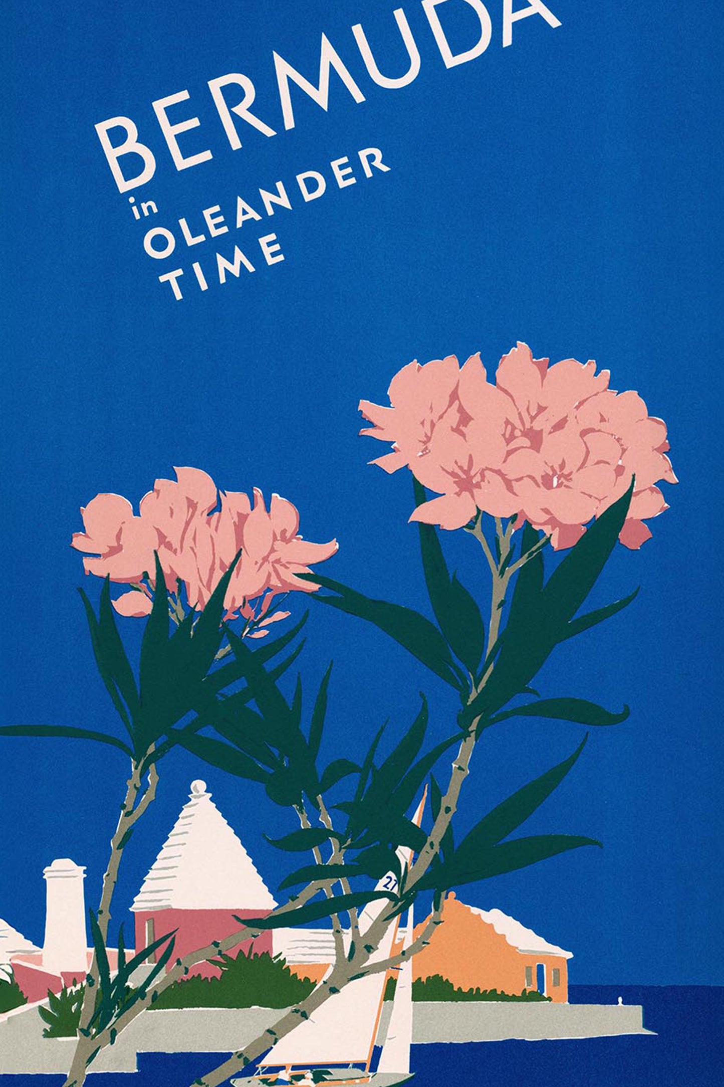 Bermuda in Oleander Time – Vintage Travel Poster Print