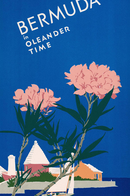 Bermuda in Oleander Time – Vintage Travel Poster Print