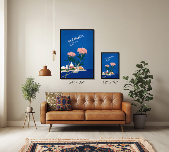 Bermuda in Oleander Time – Vintage Travel Poster Print