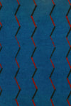 Blue and Red Zigzag Japanese Edo Era Vintage Textile Print – Japanese Wall Art
