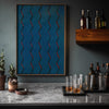 Blue and Red Zigzag Japanese Edo Era Vintage Textile Print – Japanese Wall Art