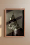 Brunhilde Cat Photography Print, 1936 — Valkyrie Costume Side Portrait