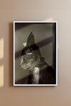 Brunhilde Cat Photography Print, 1936 — Valkyrie Costume Side Portrait