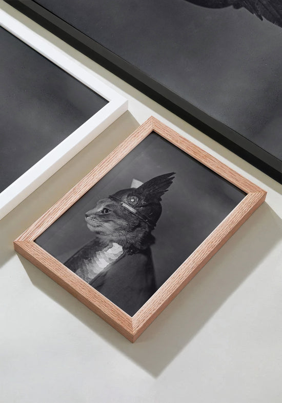 Brunhilde Cat Photography Print, 1936 — Valkyrie Costume Side Portrait