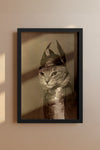 Brunhilde Cat Photography Print, 1936 — Valkyrie Costume Front Portrait