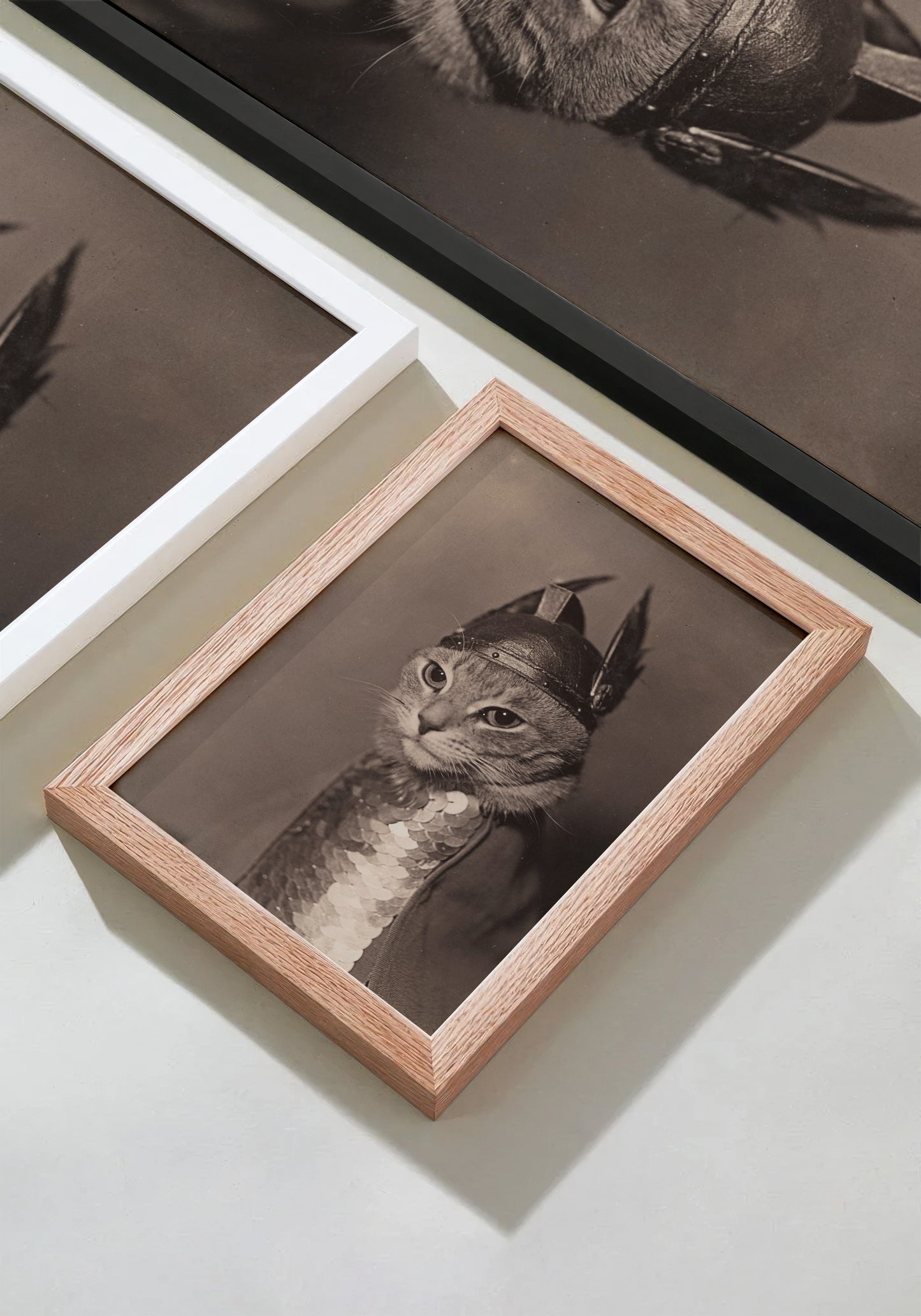 Brunhilde Cat Photography Print, 1936 — Valkyrie Costume Front Portrait