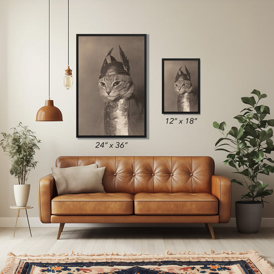 Brunhilde Cat Photography Print, 1936 — Valkyrie Costume Front Portrait
