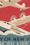 1930s WPA Era Vintage NYC Airport Poster