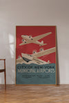 1930s WPA Era Vintage NYC Airport Poster