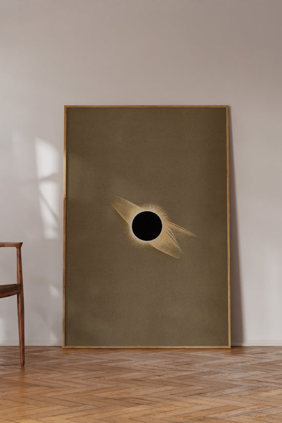 Solar Eclipse Corona – 1887 Scientific Astronomy Illustration Vintage Print