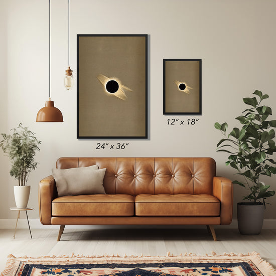 Solar Eclipse Corona – 1887 Scientific Astronomy Illustration Vintage Print