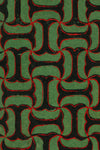Green and Black Tessellation Japanese Edo Era Vintage Textile Print – Japanese Wall Art