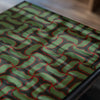 Green and Black Tessellation Japanese Edo Era Vintage Textile Print – Japanese Wall Art