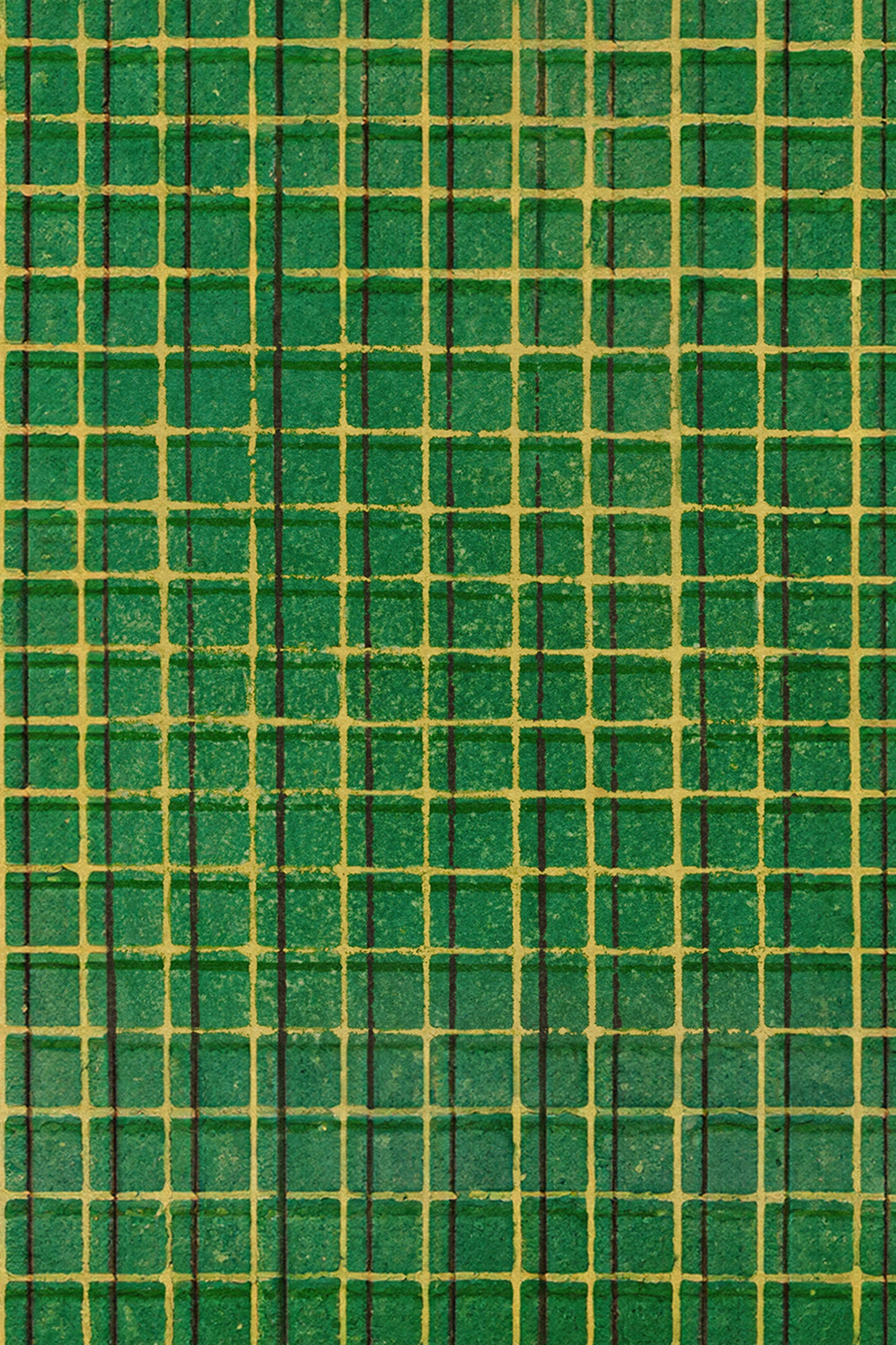 Green and Yellow Square Mesh Japanese Edo Era Vintage Textile Print – Japanese Wall Art