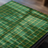 Green and Yellow Square Mesh Japanese Edo Era Vintage Textile Print – Japanese Wall Art