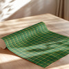 Green and Yellow Square Mesh Japanese Edo Era Vintage Textile Print – Japanese Wall Art