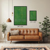 Green and Yellow Square Mesh Japanese Edo Era Vintage Textile Print – Japanese Wall Art