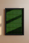 Green and White Pinstripes Japanese Edo Era Vintage Textile Print – Japanese Wall Art