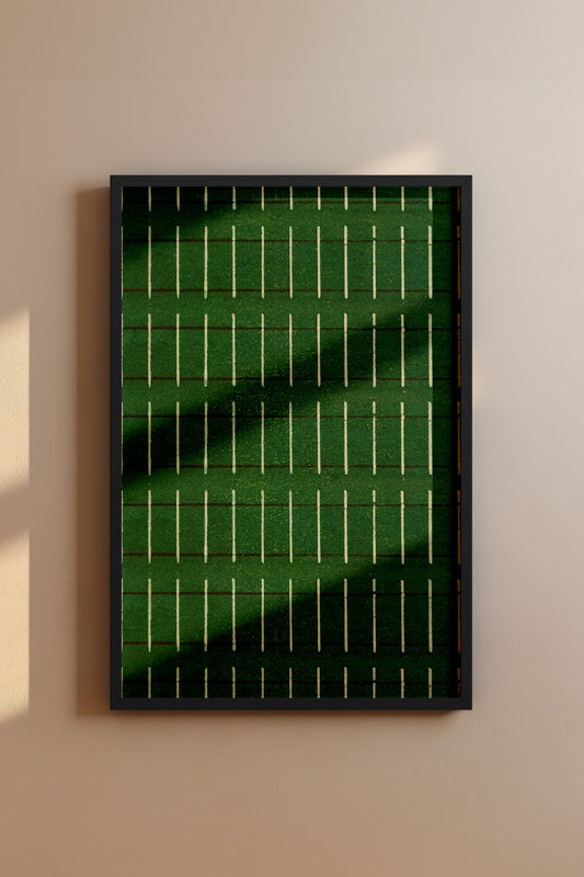 Green and White Pinstripes Japanese Edo Era Vintage Textile Print – Japanese Wall Art