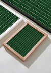 Green and White Pinstripes Japanese Edo Era Vintage Textile Print – Japanese Wall Art