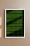Green, Yellow, and Red Stripe Grid Japanese Edo Era Vintage Textile Print – Japanese Wall Art