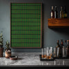 Green, Yellow, and Red Stripe Grid Japanese Edo Era Vintage Textile Print – Japanese Wall Art