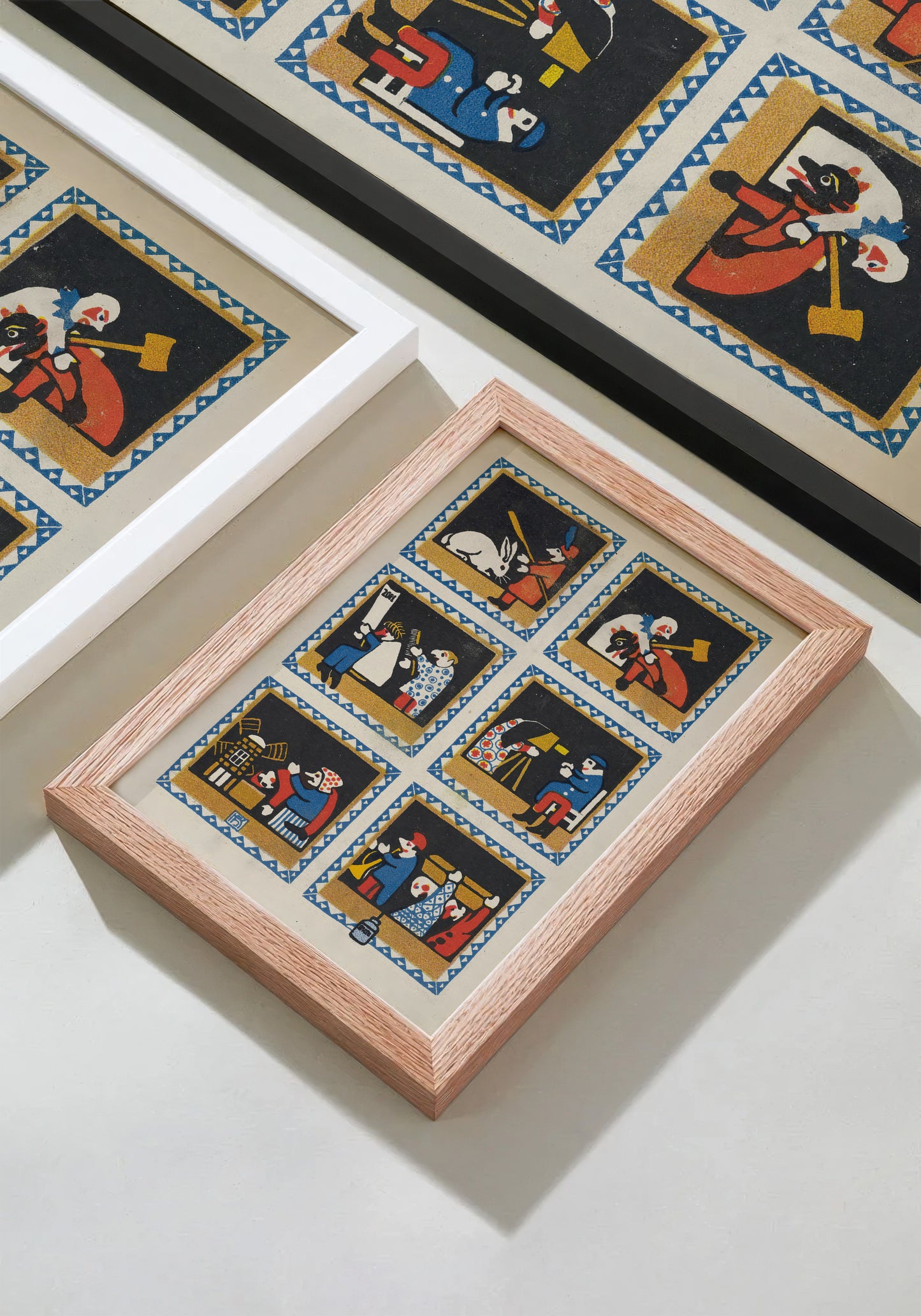 Puppet Theatre Panels – Hans Kalmsteiner, 1910 Austrian Folk Illustration