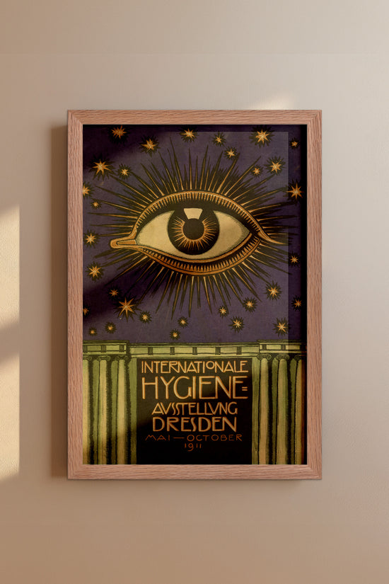 Mystical Eye Poster – Internationale Hygiene Exhibition Dresden, 1911 World’s Fair Reproduction