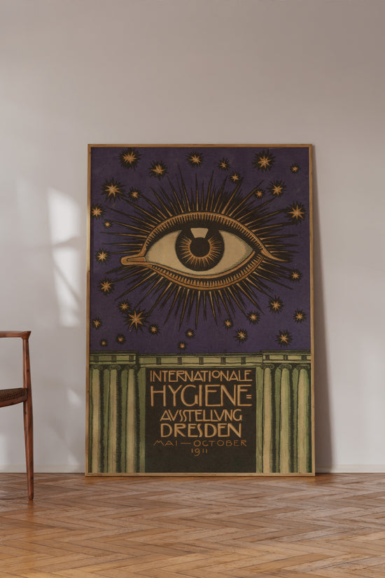 Mystical Eye Poster – Internationale Hygiene Exhibition Dresden, 1911 World’s Fair Reproduction