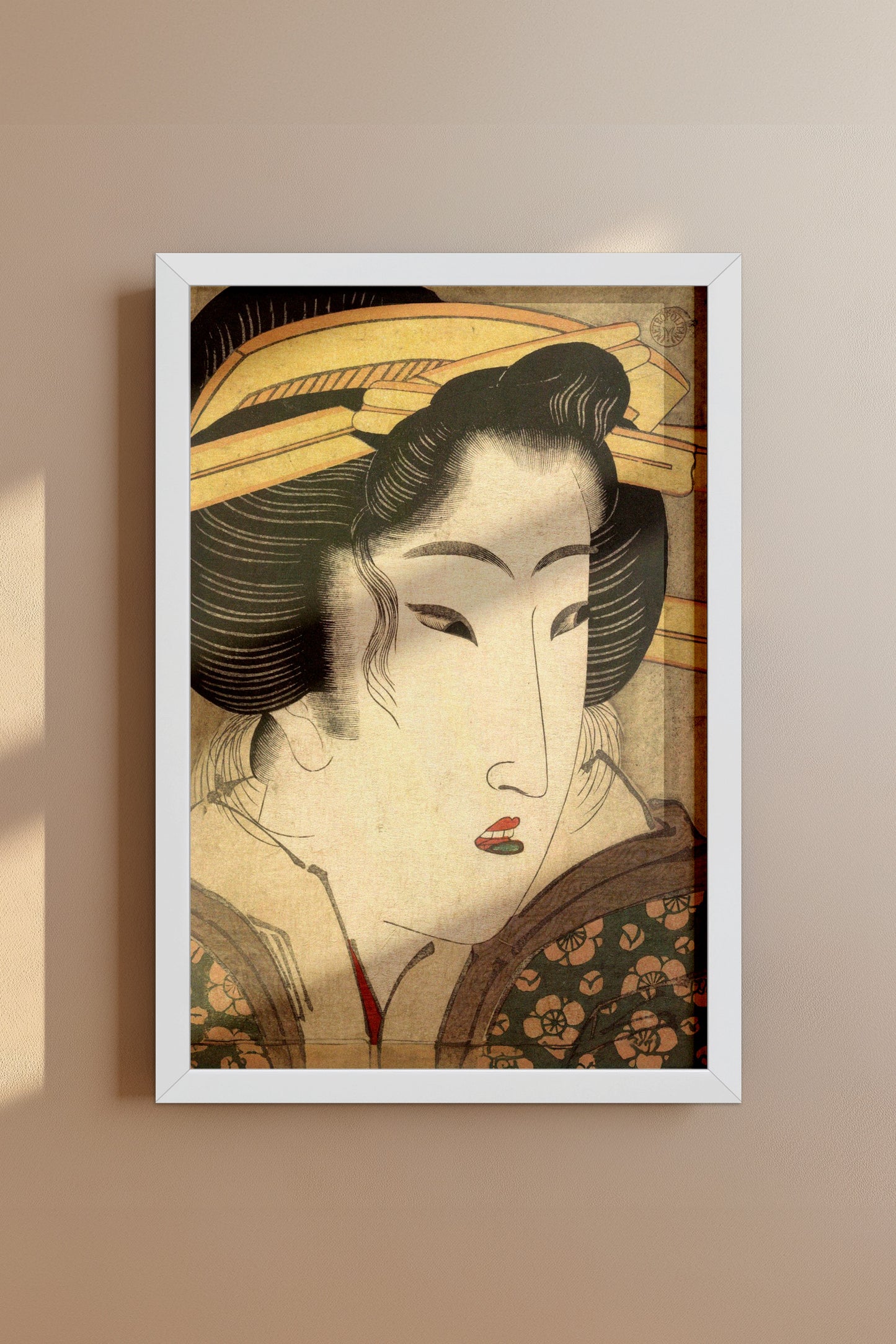 Vintage Japanese Edo Era "Head of Beauty" Art Print