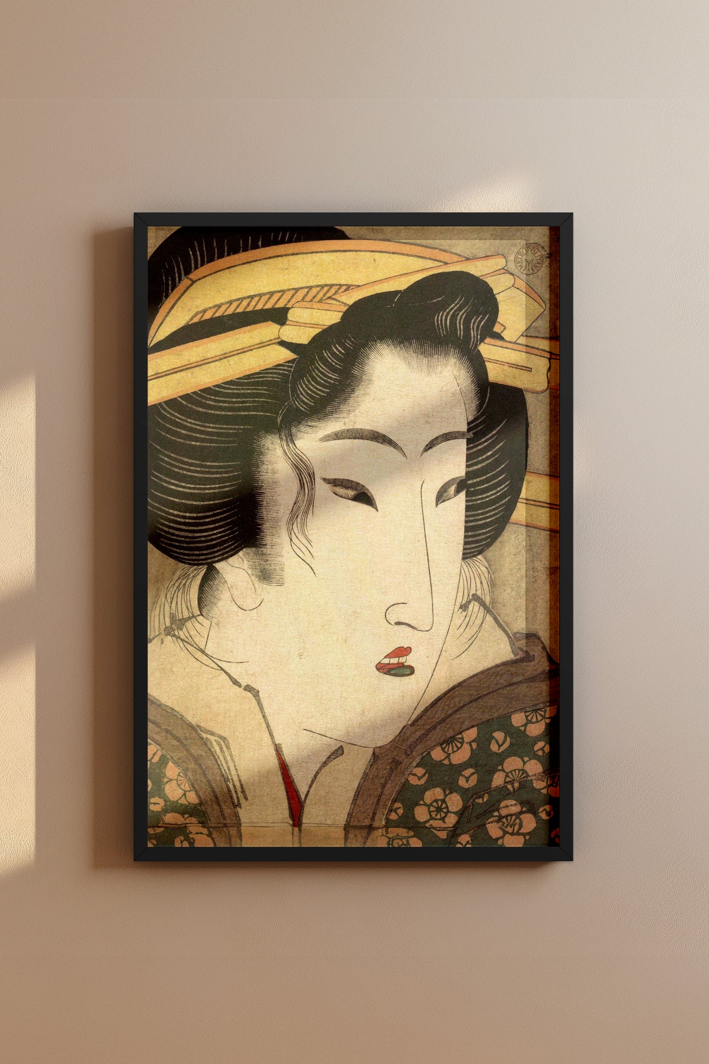 Vintage Japanese Edo Era "Head of Beauty" Art Print
