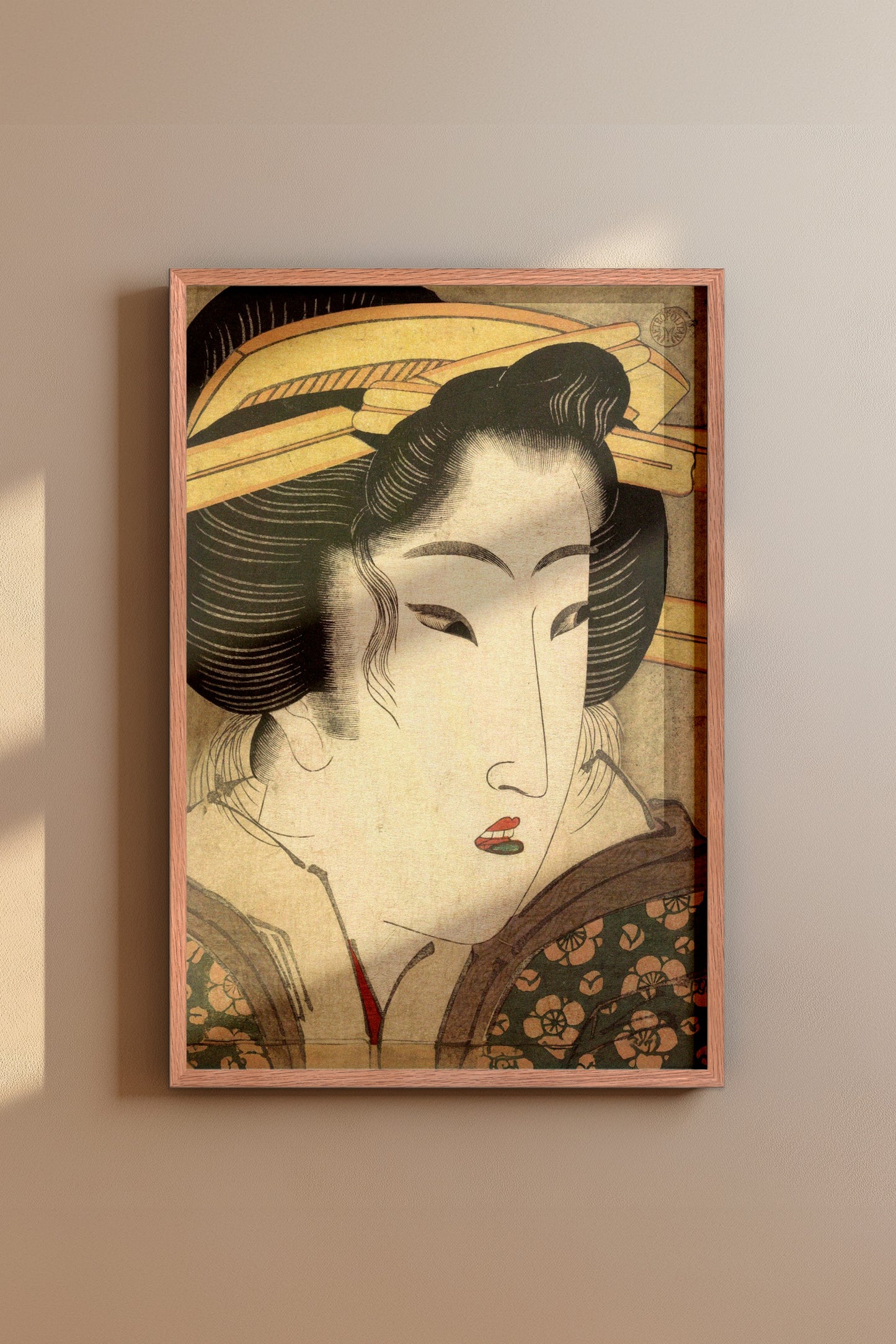 Vintage Japanese Edo Era "Head of Beauty" Art Print