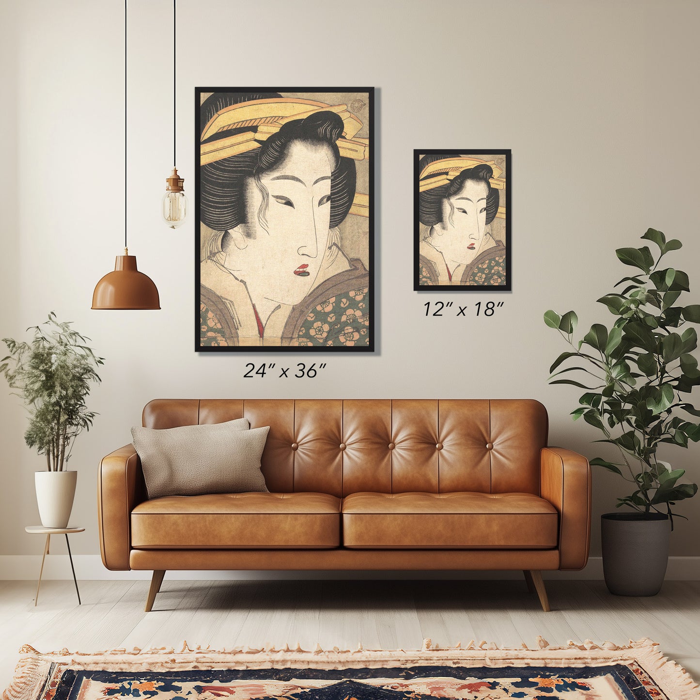 Vintage Japanese Edo Era "Head of Beauty" Art Print