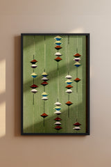 Suspended Forms – Meiji Era Japanese Woodblock Textile Print