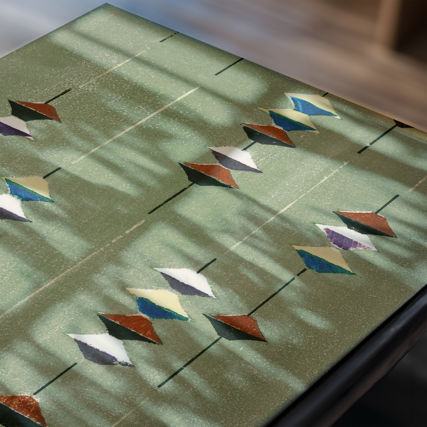 Suspended Forms – Meiji Era Japanese Woodblock Textile Print