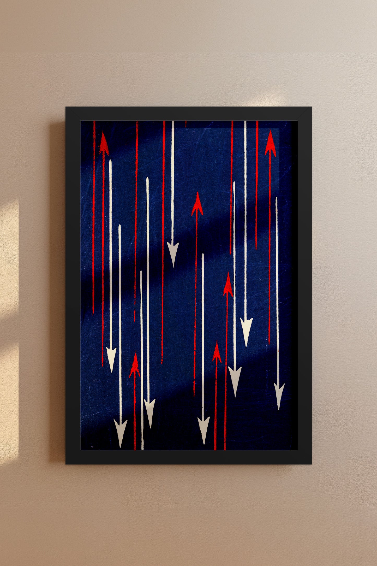 Directional Arrows – Meiji Era Japanese Woodblock Textile Print