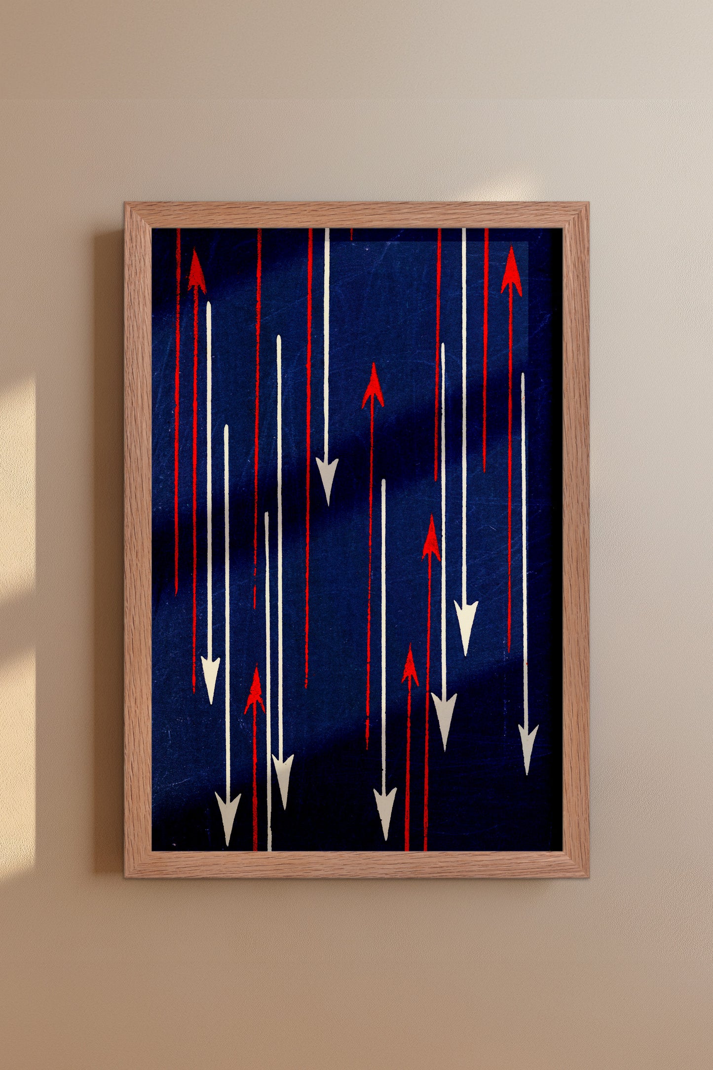 Directional Arrows – Meiji Era Japanese Woodblock Textile Print