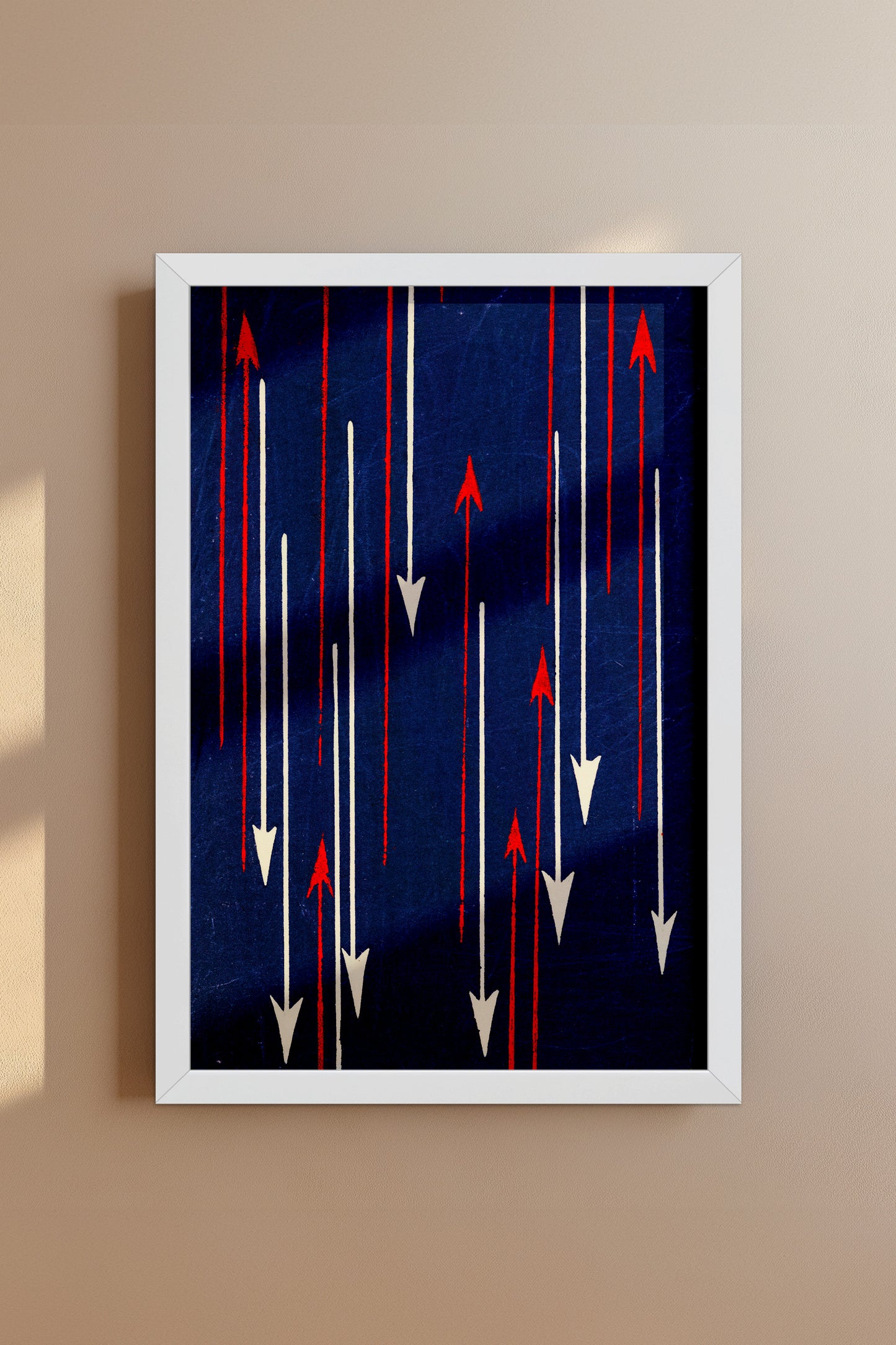 Directional Arrows – Meiji Era Japanese Woodblock Textile Print