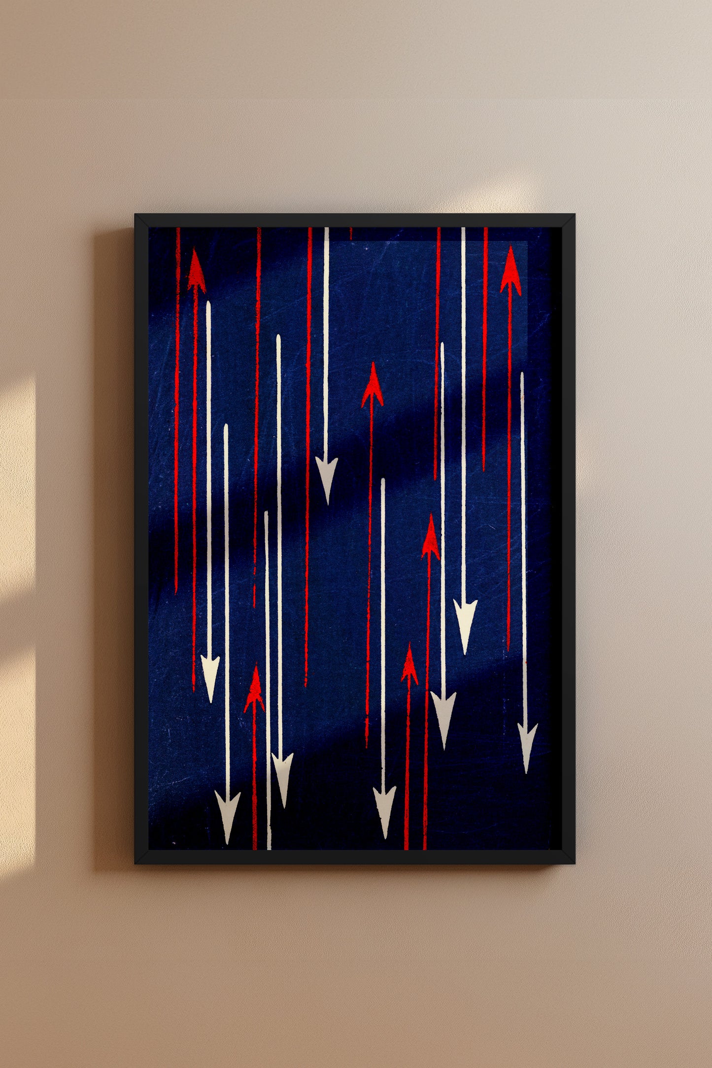 Directional Arrows – Meiji Era Japanese Woodblock Textile Print