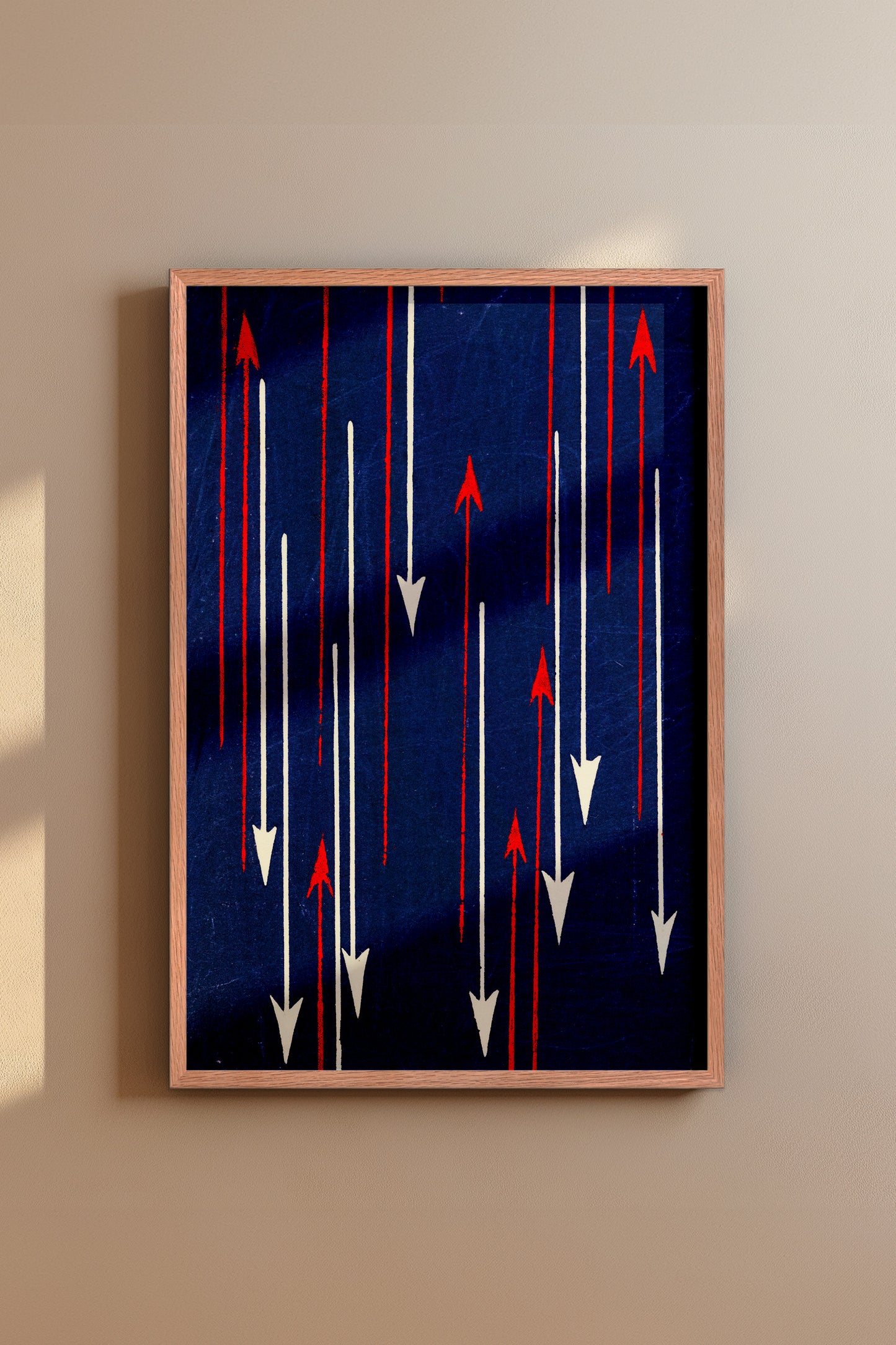 Directional Arrows – Meiji Era Japanese Woodblock Textile Print