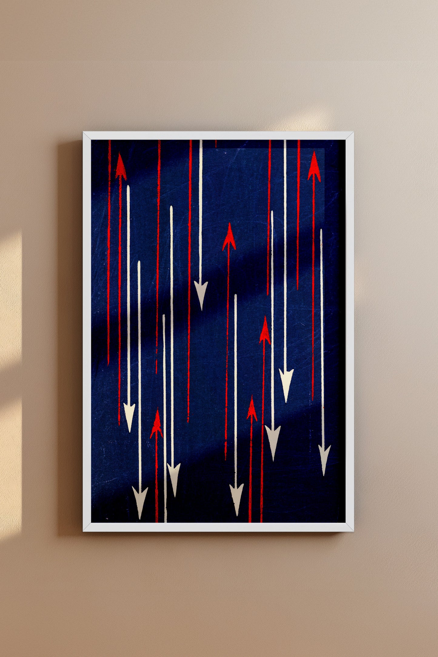 Directional Arrows – Meiji Era Japanese Woodblock Textile Print